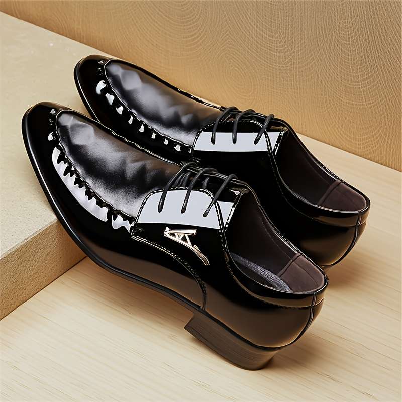 Mens Leather Shoes Color Black Sizeuk 7