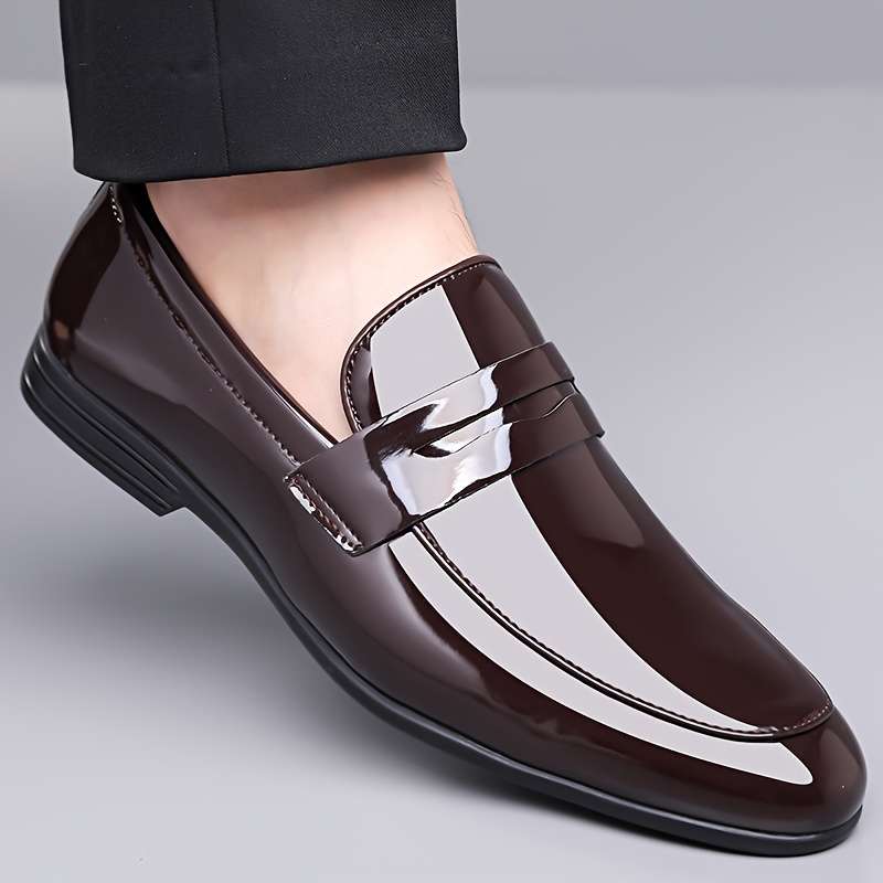 Mens Leather Shoes Color Black Sizeuk 6.5