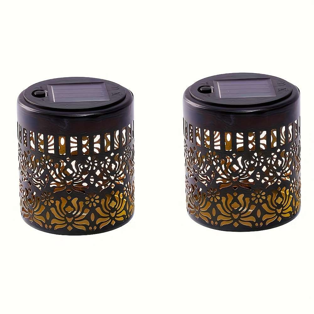 Solar Emergency Lights Color 2 Pieces Mandala Wall Lamps