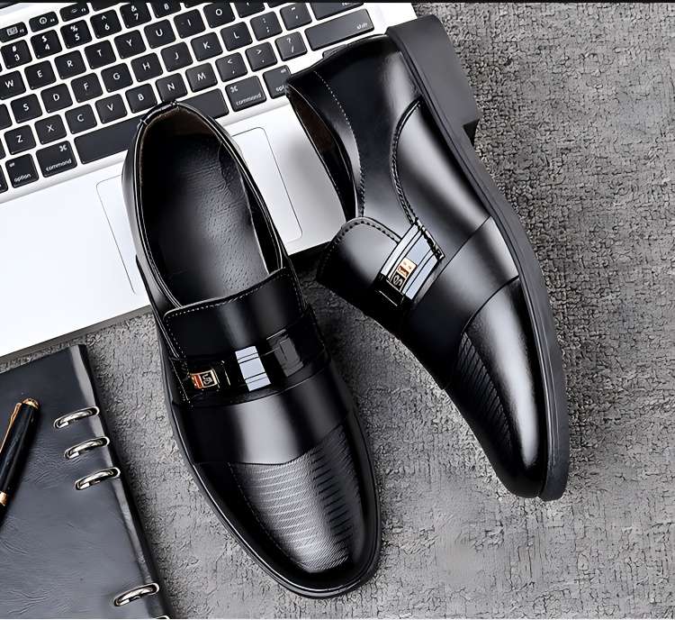 Mens Leather Shoes Color 7711 Black Sizeuk 7