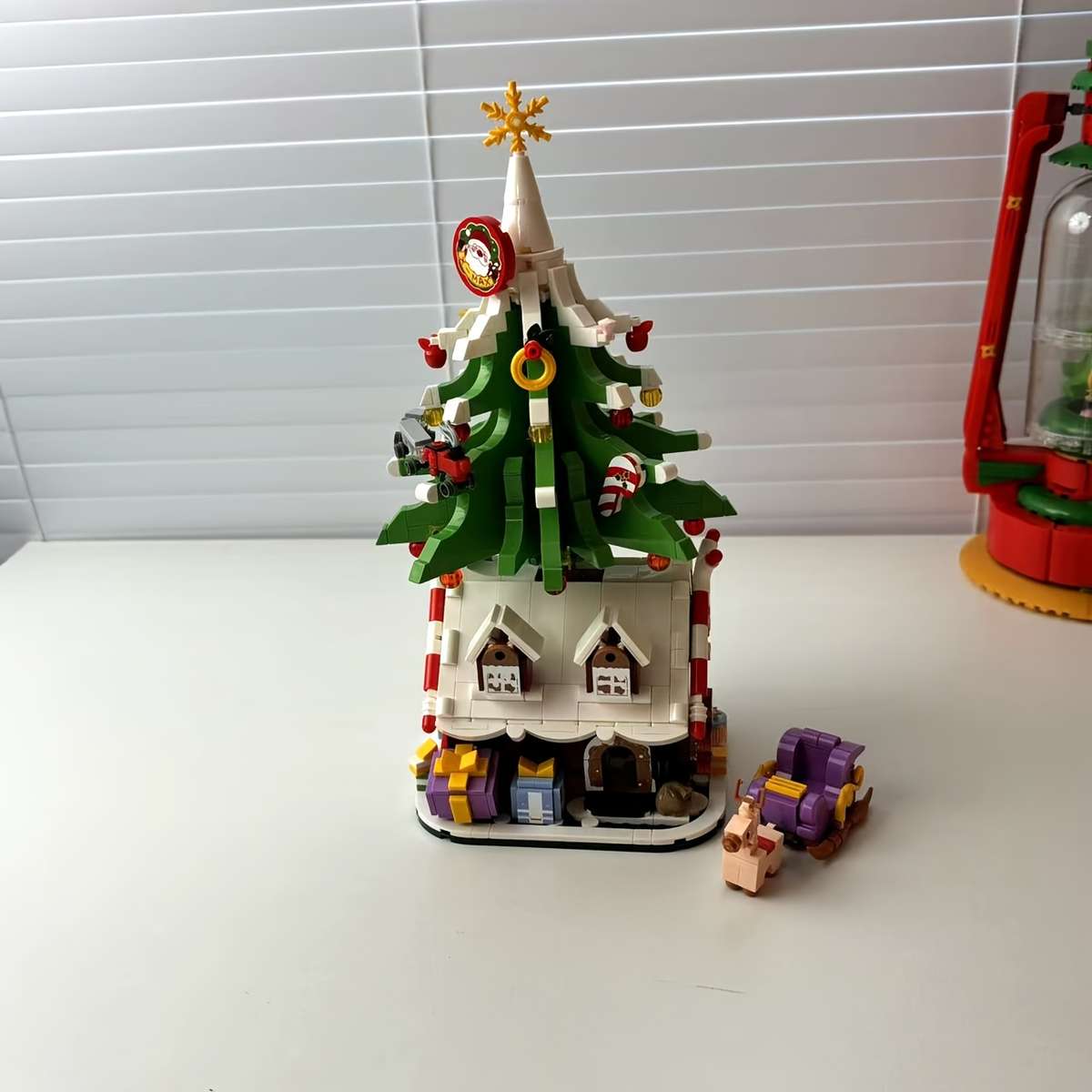Building Toy Architectural Model Toy Set Color Christmas Tree House   Gift Box