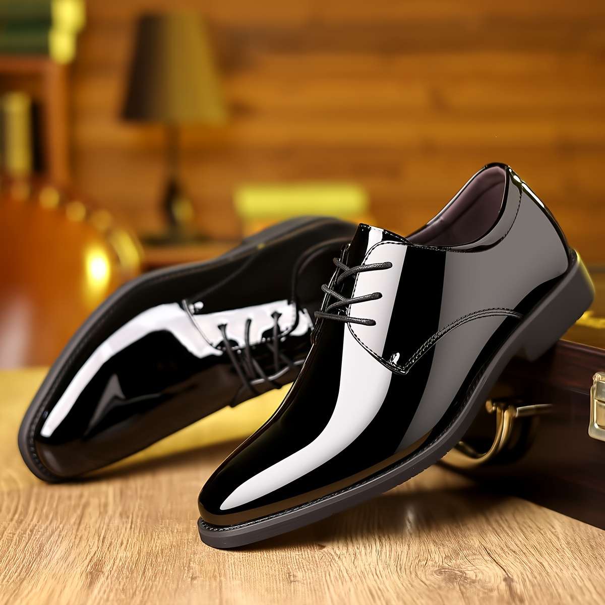 Mens Leather Shoes Color Golden Sizeuk 7