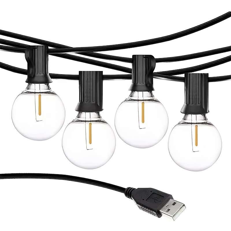 12+1 Led Usb Light String Plastic Bulb