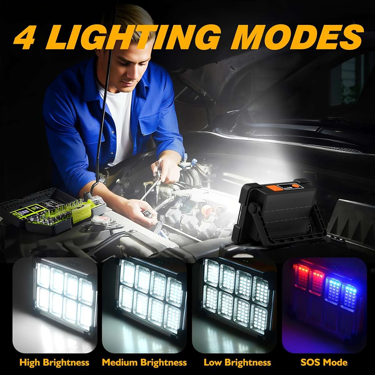 Solar Emergency Lights Color Black