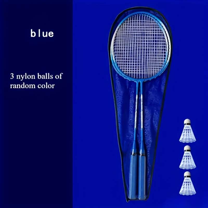 Badminton Racket Color 3 Balls  A Pair Of Purple Balls