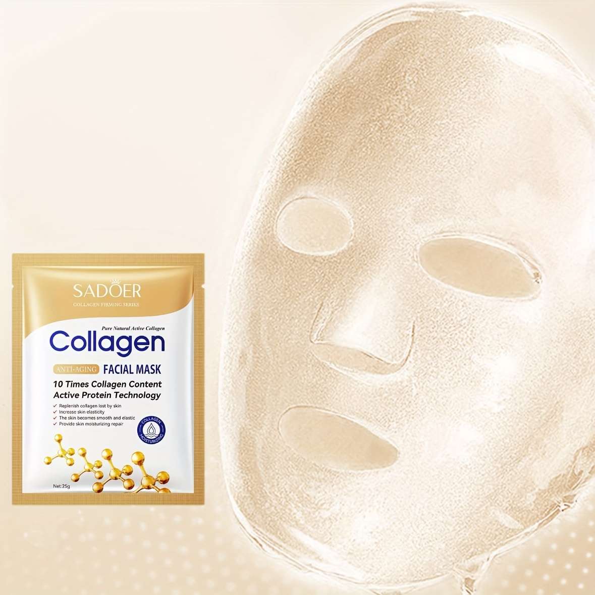 Facial Mask Quantity 5Pcs Collagen Face Mask