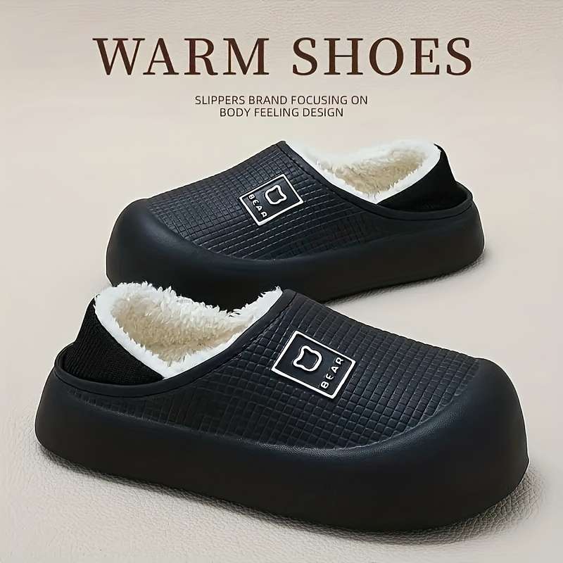 Cotton Slippers Color Black Sizeuk 6.5-7