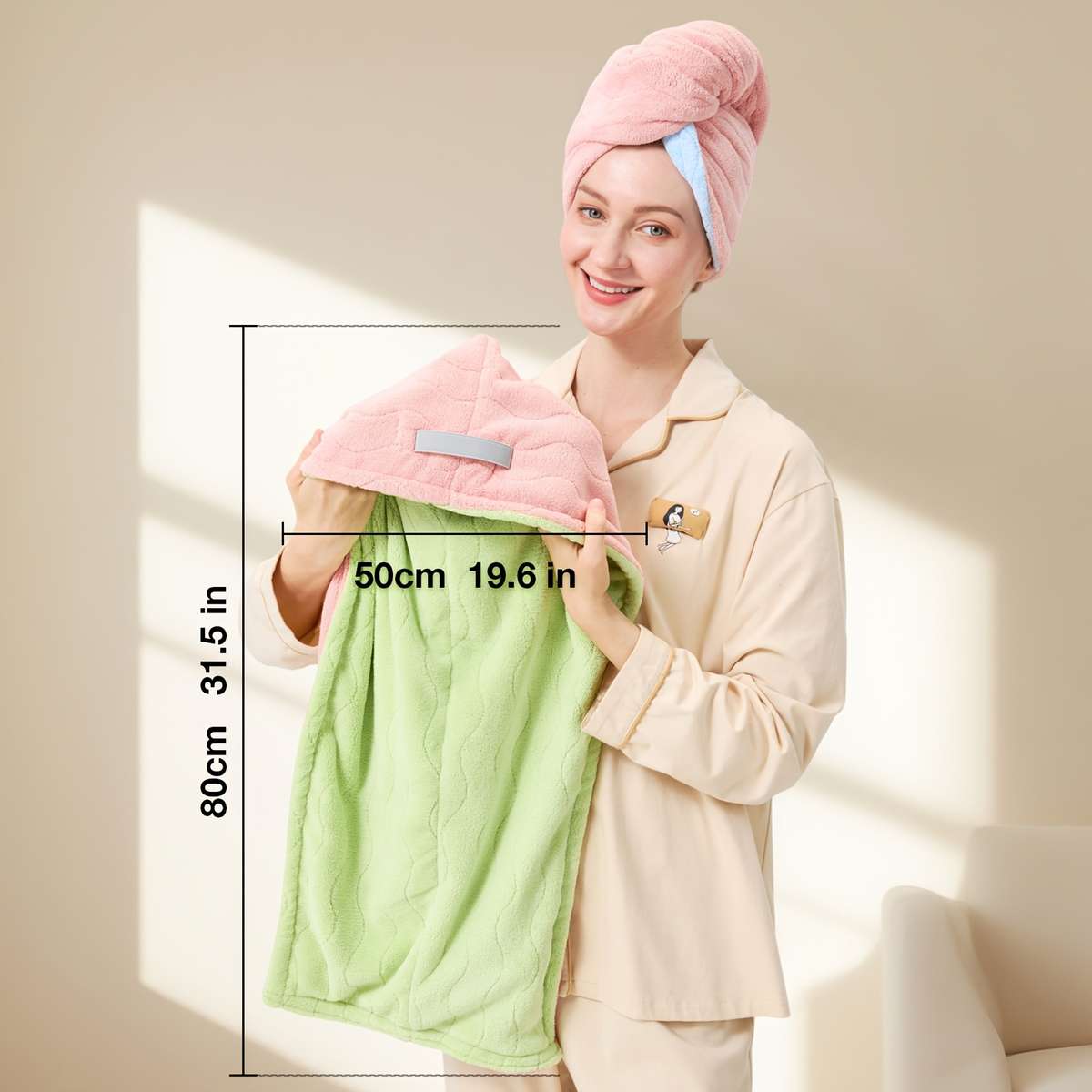 Hair Turban YellowGray