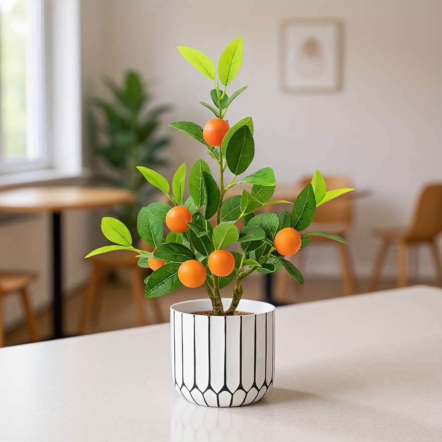 Flowerpot Color White Brushed Black Modelcaliber 10.5*Height T9.5Cm