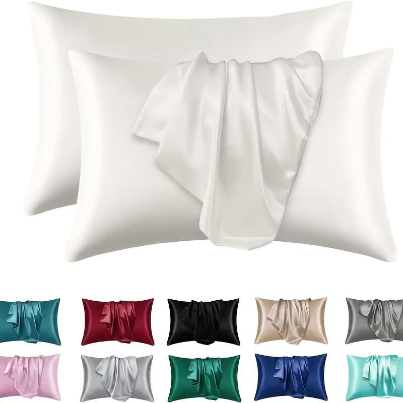 Satin Pillowcase Color Pink Size65Cm*65Cm