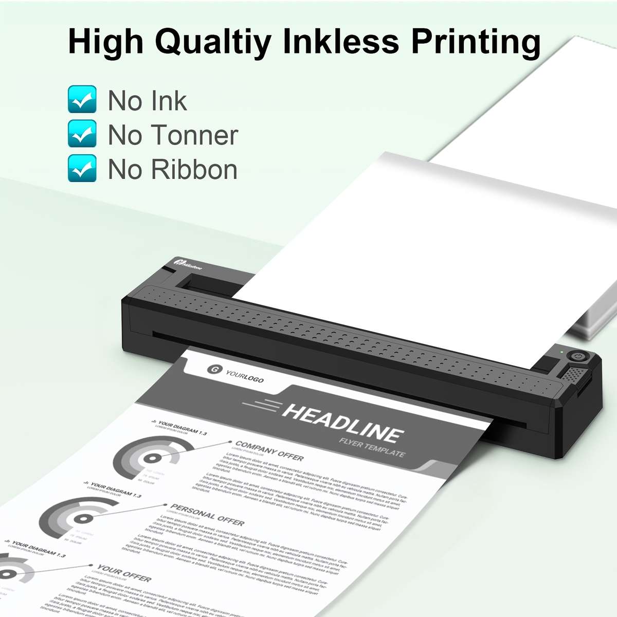 Printer Color Black  5 Transfer Sheets  5 Document Sheets