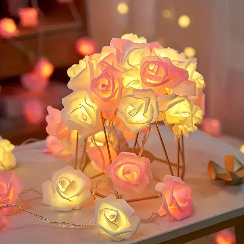 Christmas Lights Pink And White Quantity 10 Leds
