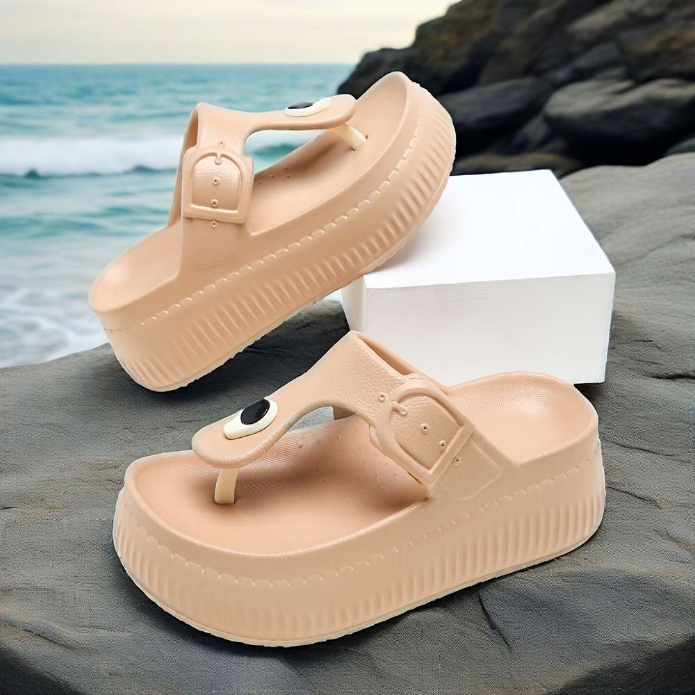 Ladies Summer Flip Flops Black Uk 2.5-3