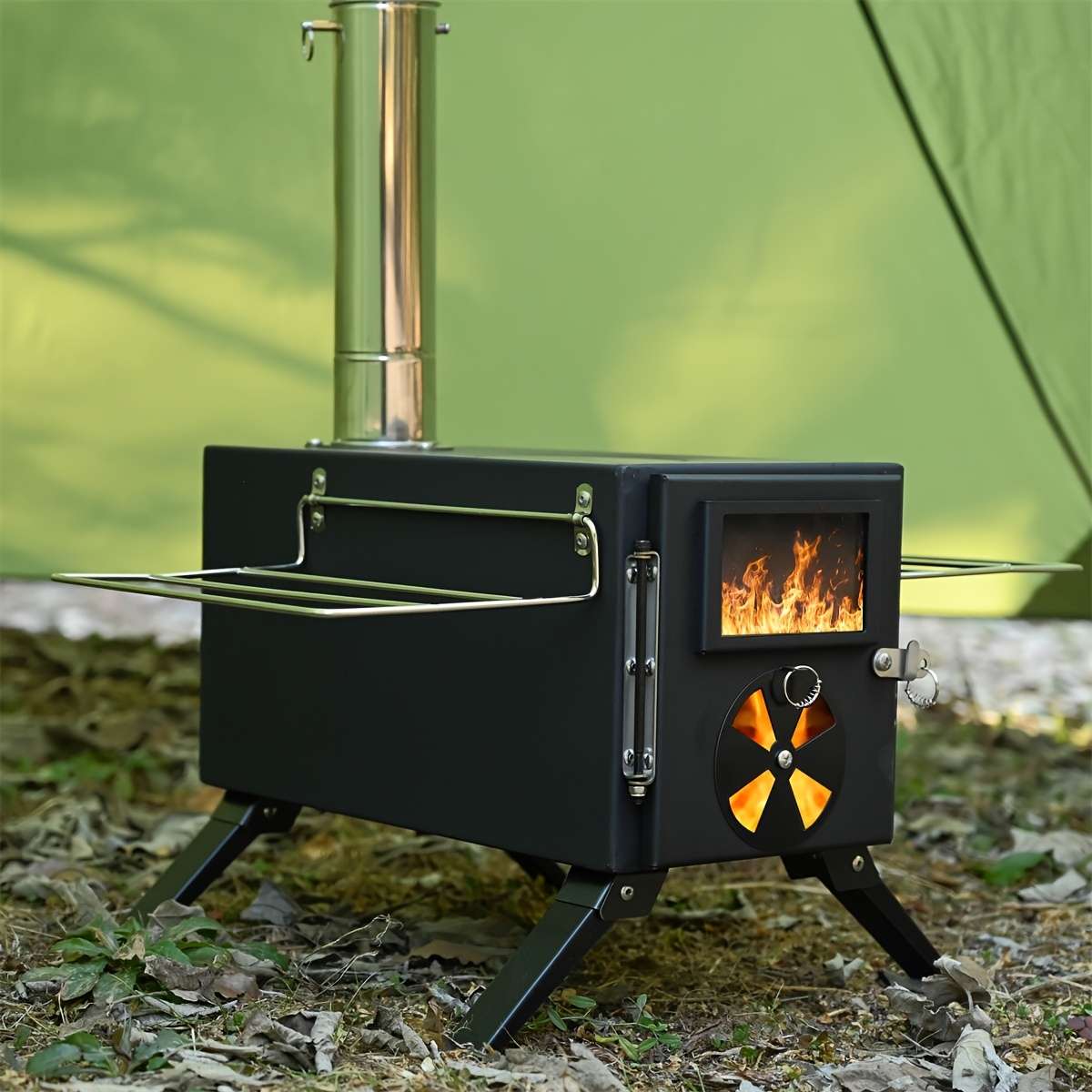 Winter S Hot Item Portable Foldable Wood Stove 7 Chimneys Included Material Lron