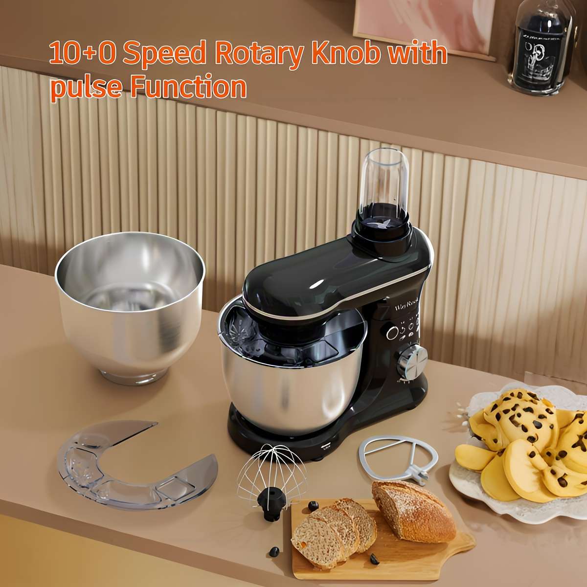 Modern Wayrock 2In Stand Mixer Blender With Two Stainless