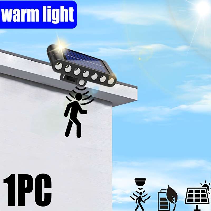 Solar Emergency Light With 7-Color LED Beads And Warm Light