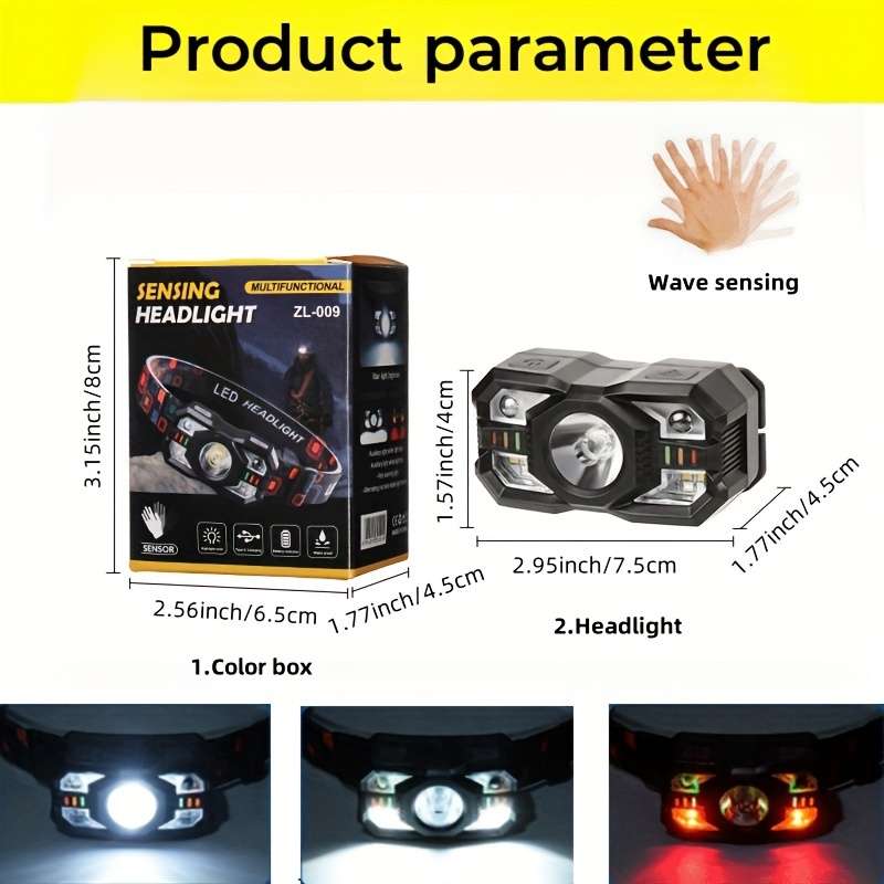 Headlamp Color Black 2Pcs