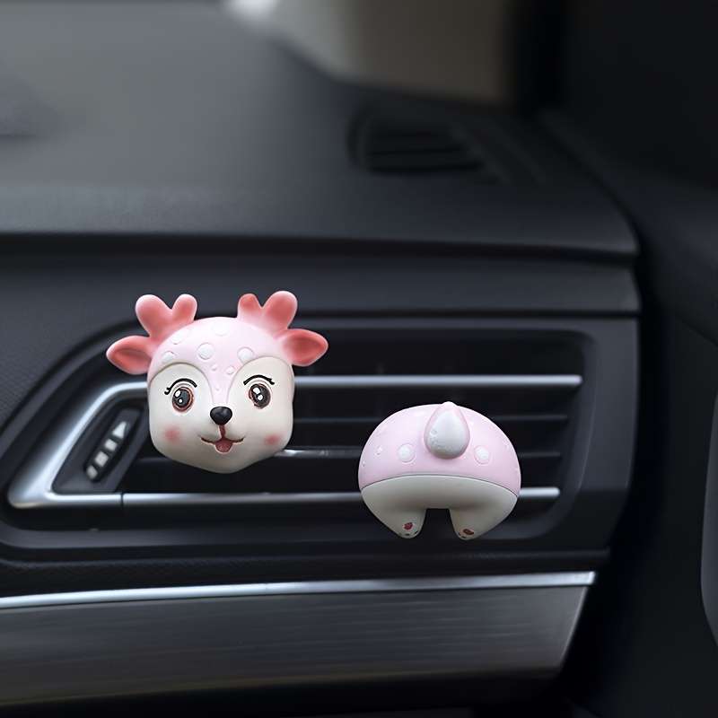 Car Interior Decor  2Pcs White Bear