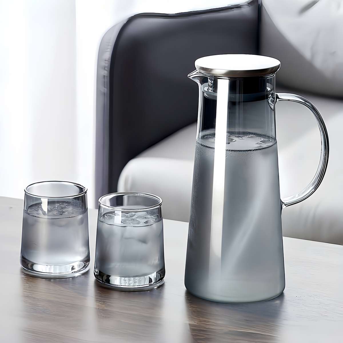 Water Cup Color Ash Grey Quantity7 Pcs 1 Jug 6 Cups