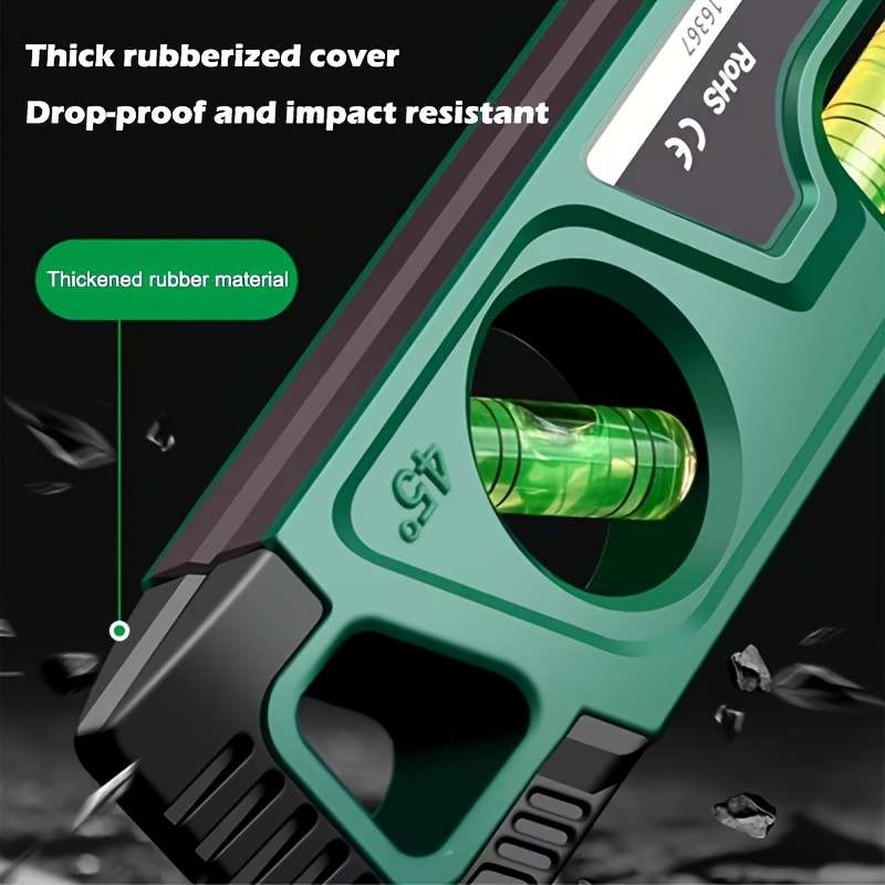 2pcs Mini Torpedo Level Magnetic Green