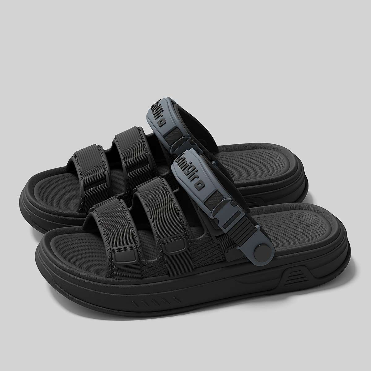 Sandals Color Black Orange Size Uk 8.5 9