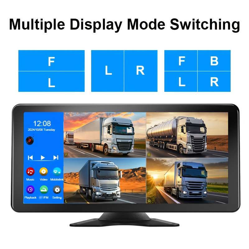 Dvr Car Dash Cam With Hd Cameras Touch Screen Loop Recording Player 1080P