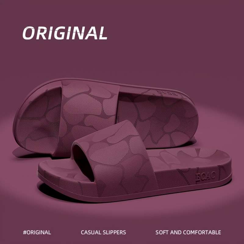 Men Slippers Summer Style Deep Purple Size Uk 6.5 To 7
