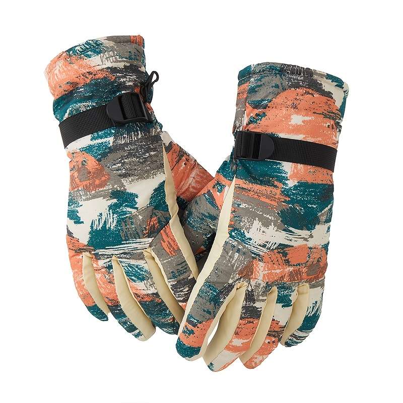 Gloves Color Mens Abstract Orangeblue