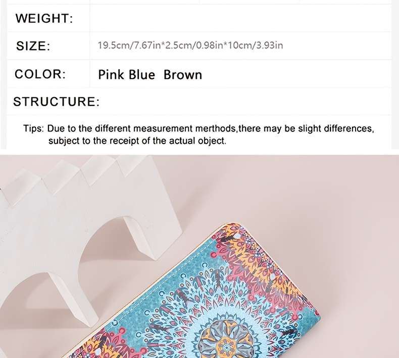 Stylish Women'S Wallet 2025 New Long Style Large Capacity Handbag Pattern Design Zipper Wallet