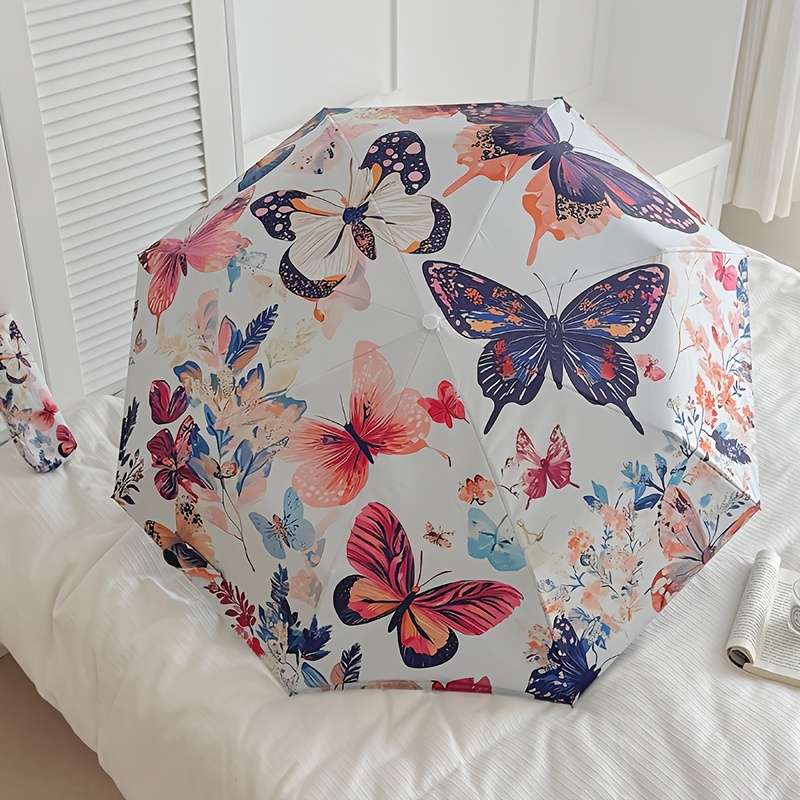 Umbrella Color Fullpage Painted Butterfly