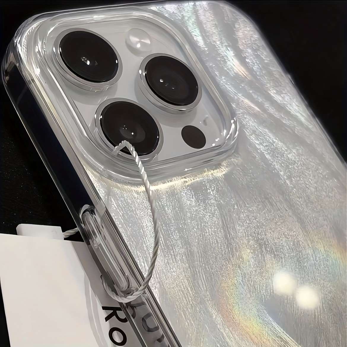 Transparent Silvery For iPhone Phone Case