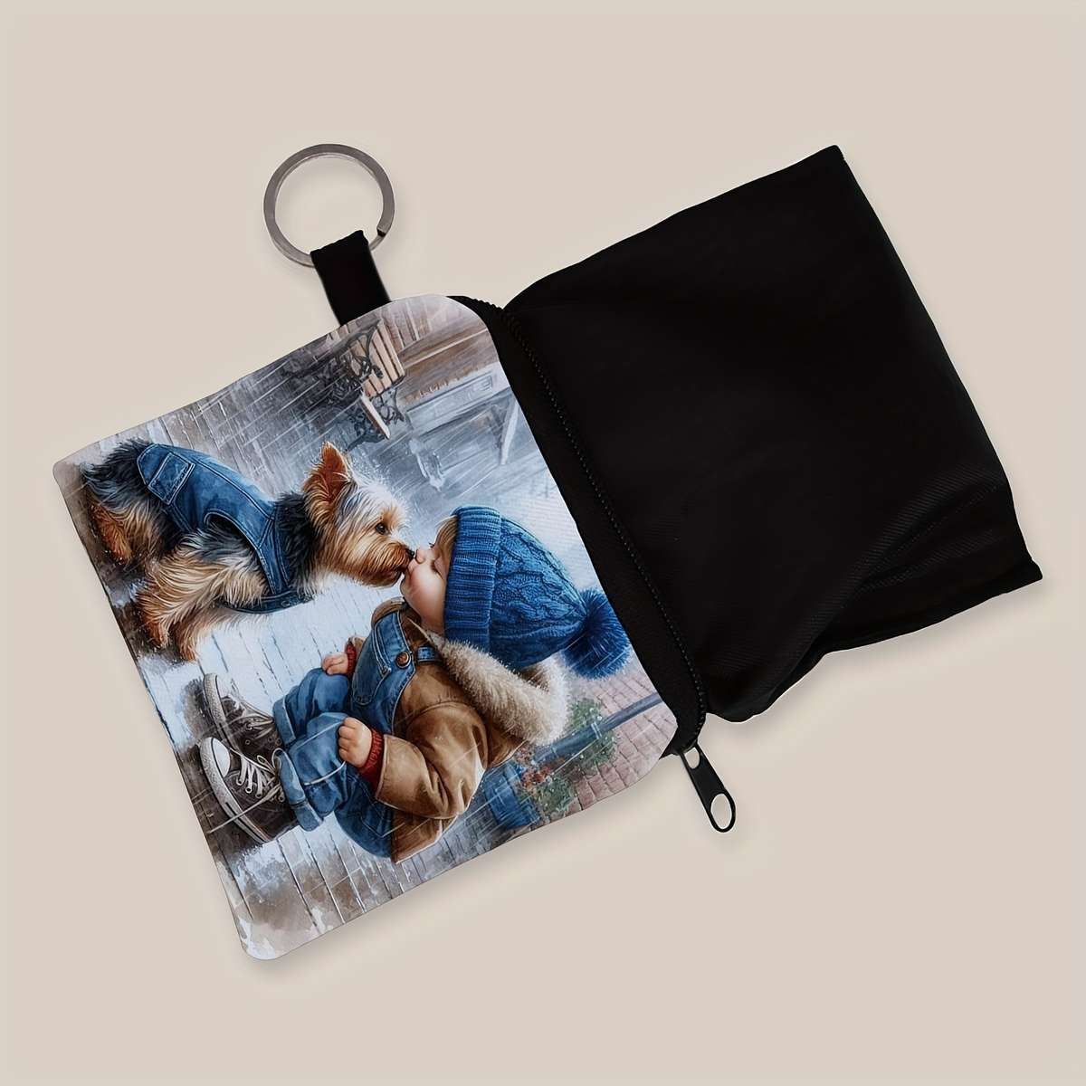 Of Adorable Dog Design Mini Wallet Zippered Small Capacity Portable Multifunctional Coin P
