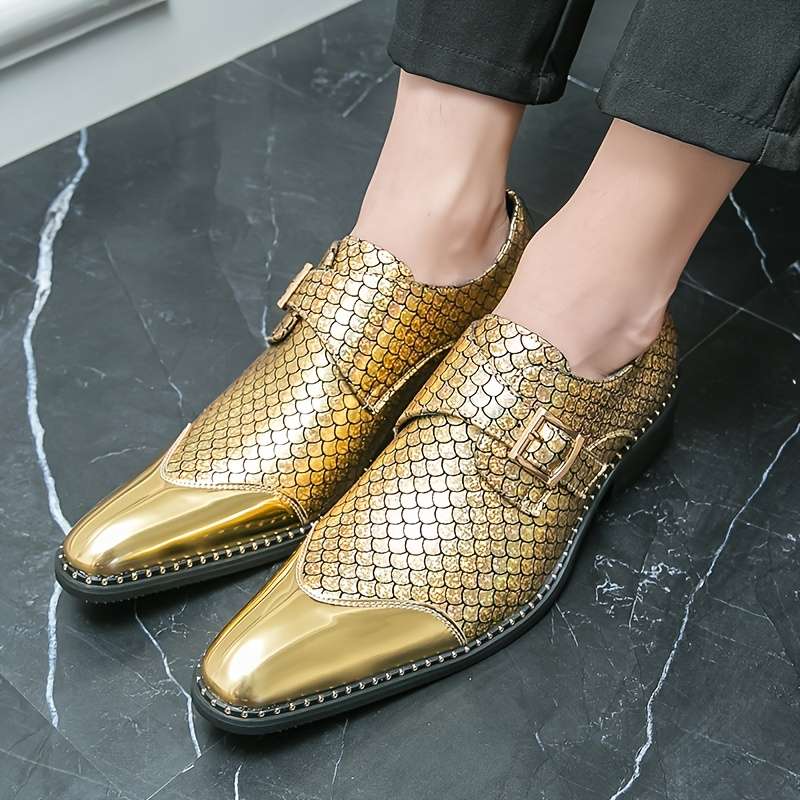 Mens Leather Shoes Color Silvery Sizeuk 5.5