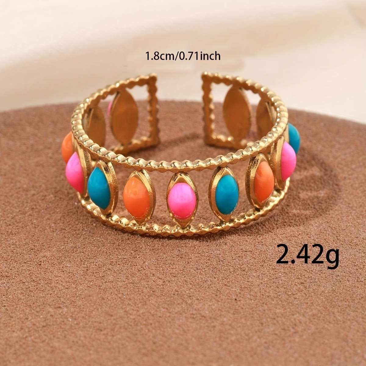 Chic Fashion Boho Style Stackable Ring Color Golden Model