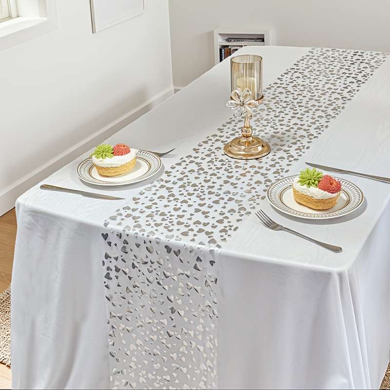 Wedding Supplies Color Shiny Silvery Little Heart Quantity S28Cm*275Cm