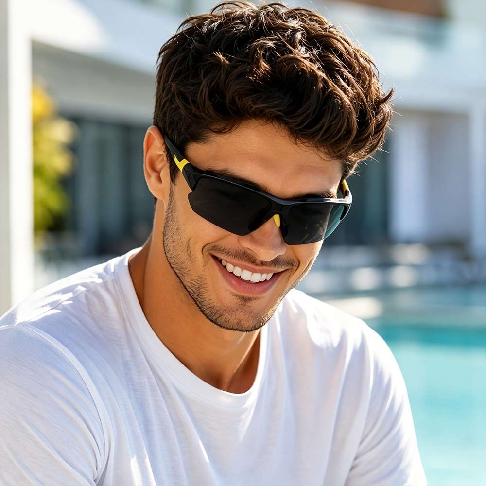Cycling Glasses Color Black Yellow Gray