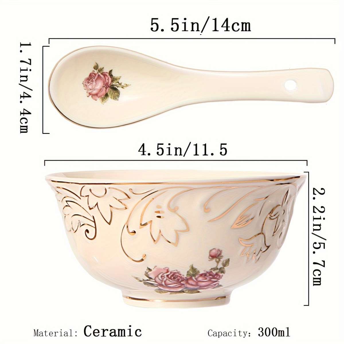 Bowl Color Roseb Quantity2 Bowls  2 Spoons