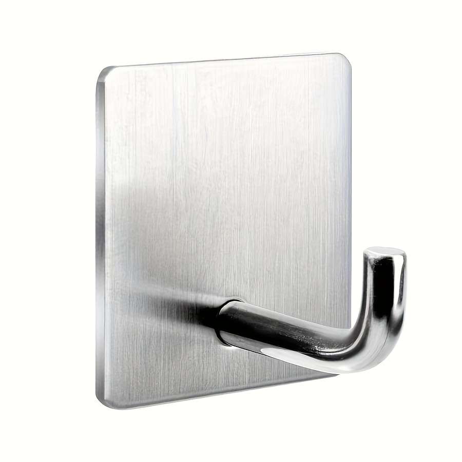 5 Stainless Steel Adhesive Hooks Strong Wall Hooks For color Silvery Quantity 5pcs