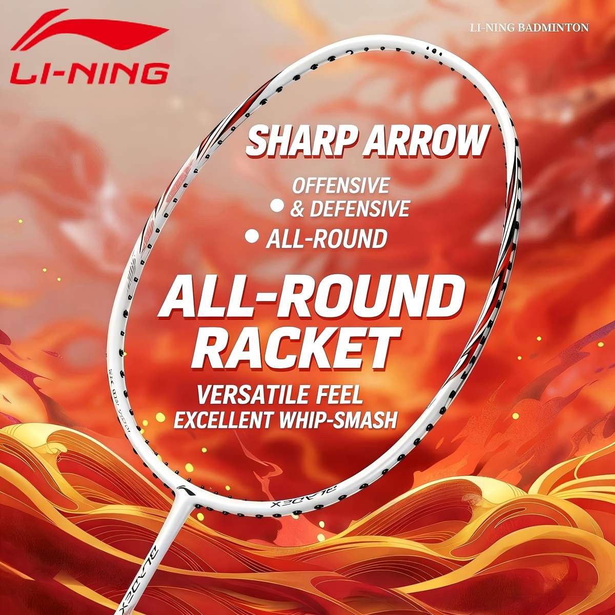 Badminton Racket Model Pearl White 5U