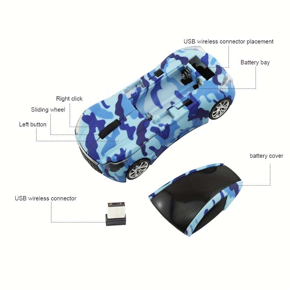 Mouse Color Camouflage Blue