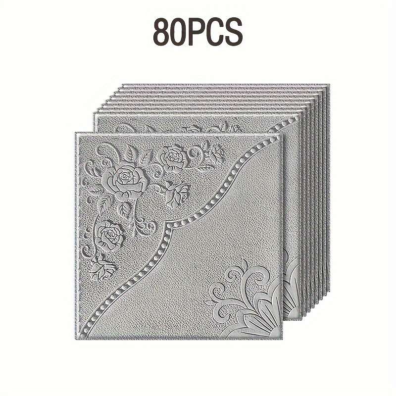 Wall Stickers Color Silvery Graya Quantity80Pcs