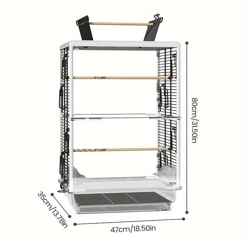 Birdcage Model Horizontal Wire Transparent Large Birdcage Pe18 1 Full Net
