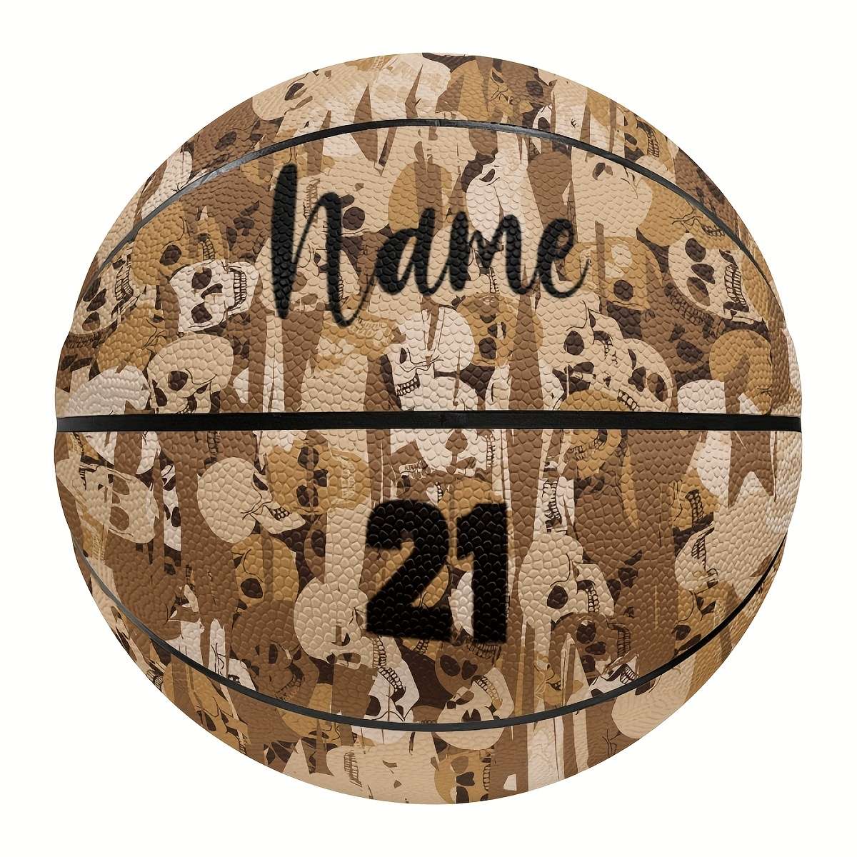 Basketball Color Full Skull Print Size7