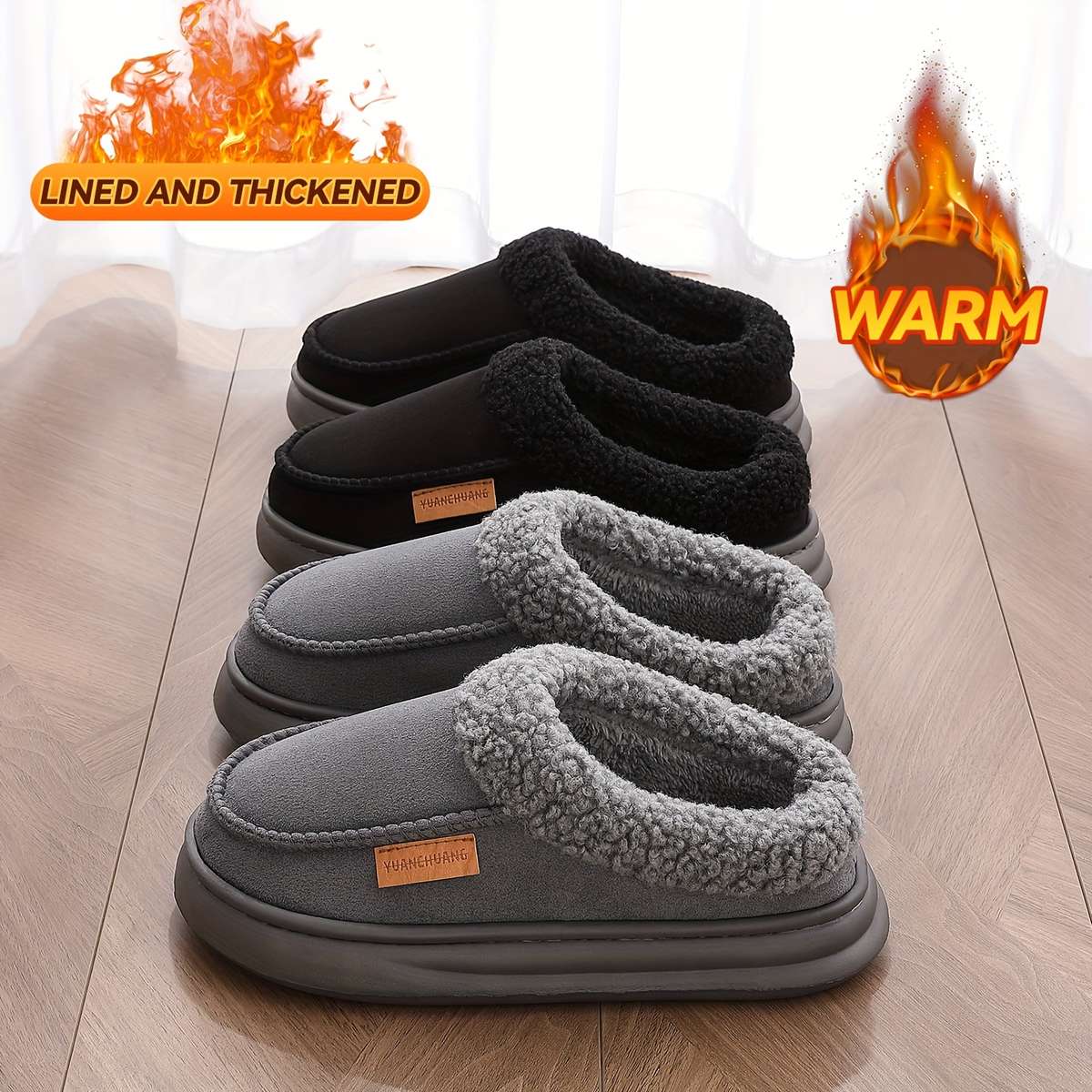 Cotton Slippers Color Grey Sizeuk 6.5-7