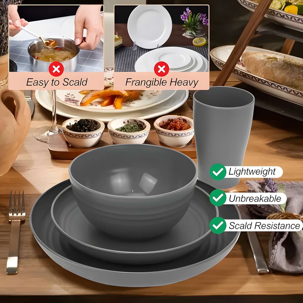 Bowl Color Gray Quantity16Pcs4 People