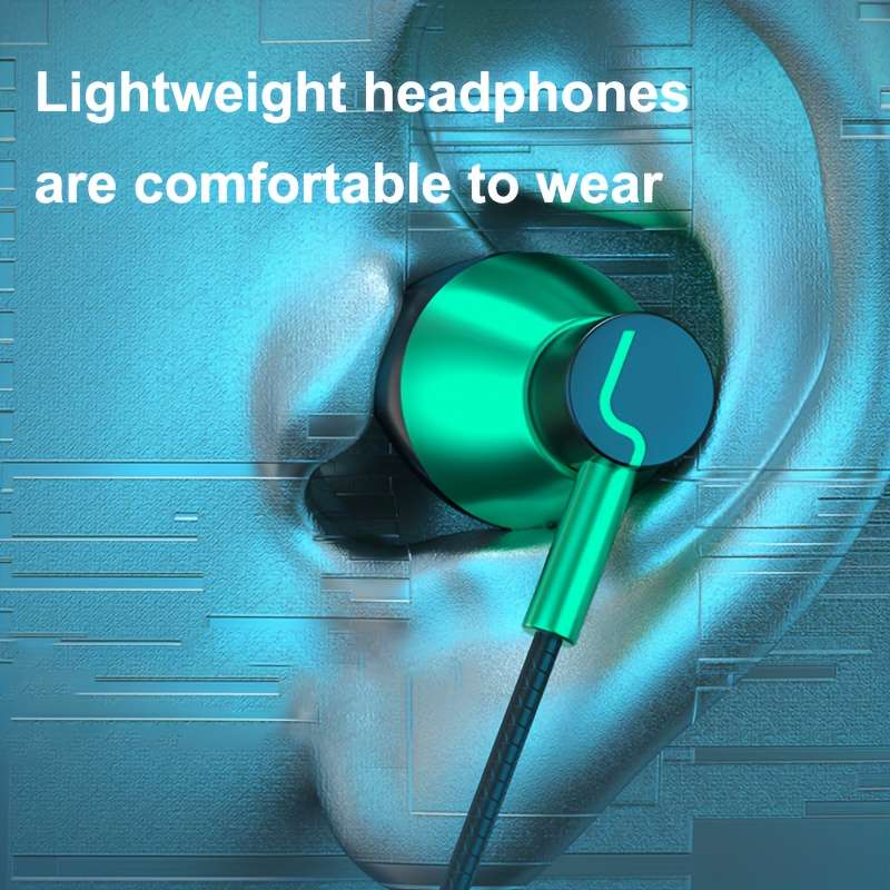 Wired Headphones Blue Model 3.5Mm Round Jack