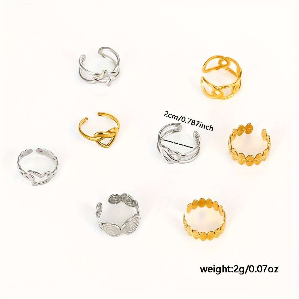 14PCS Handmade Fashion Adjustable Ring Quantity Random