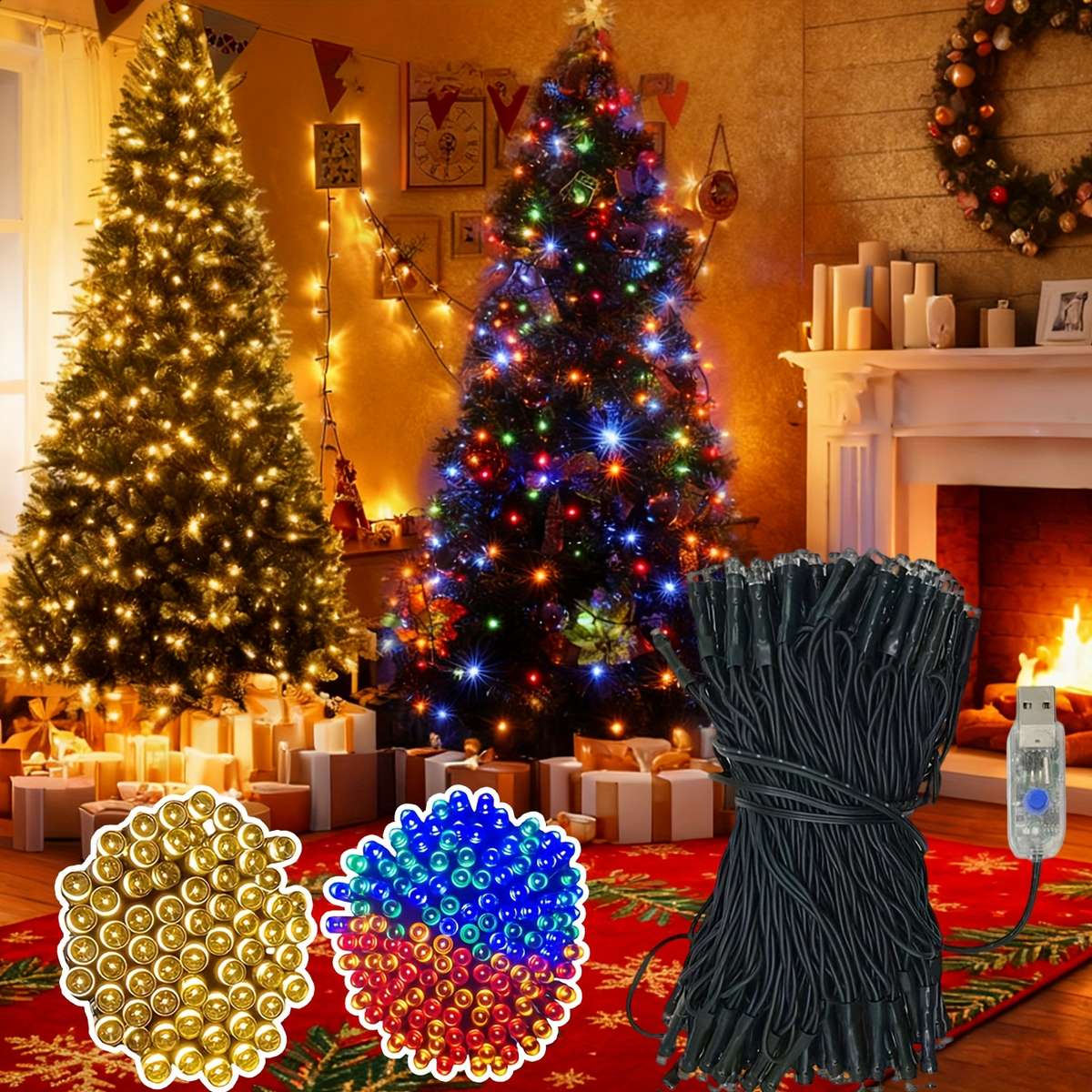 String Lights Color Colored Light Size7M 22.96Ft