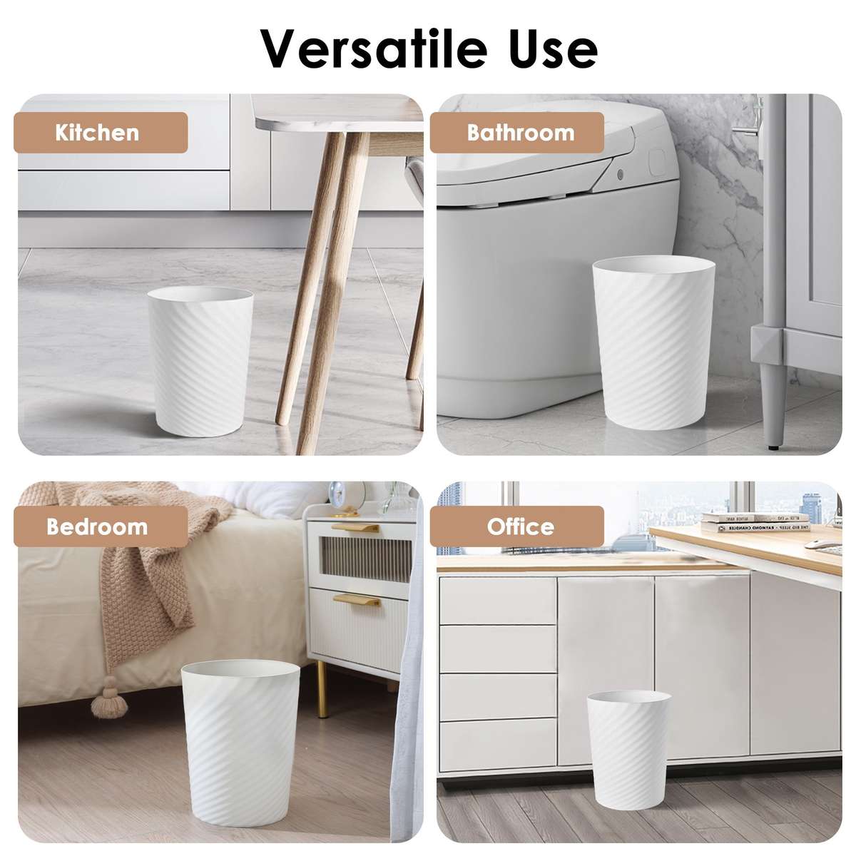 Garbage Can Color White