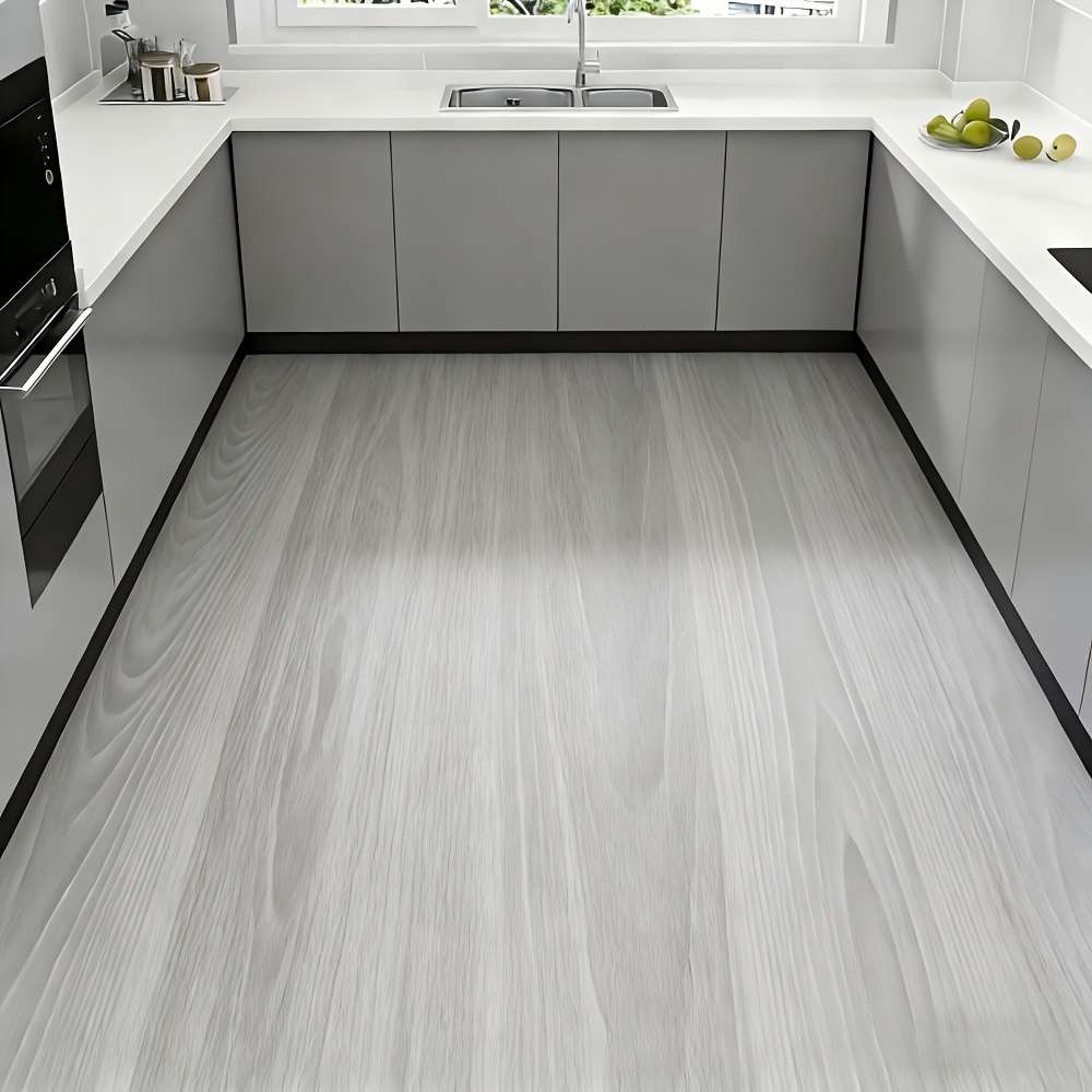 Self Adhesive Floor Stickers Gray White 40.01Cm*9.0Meter